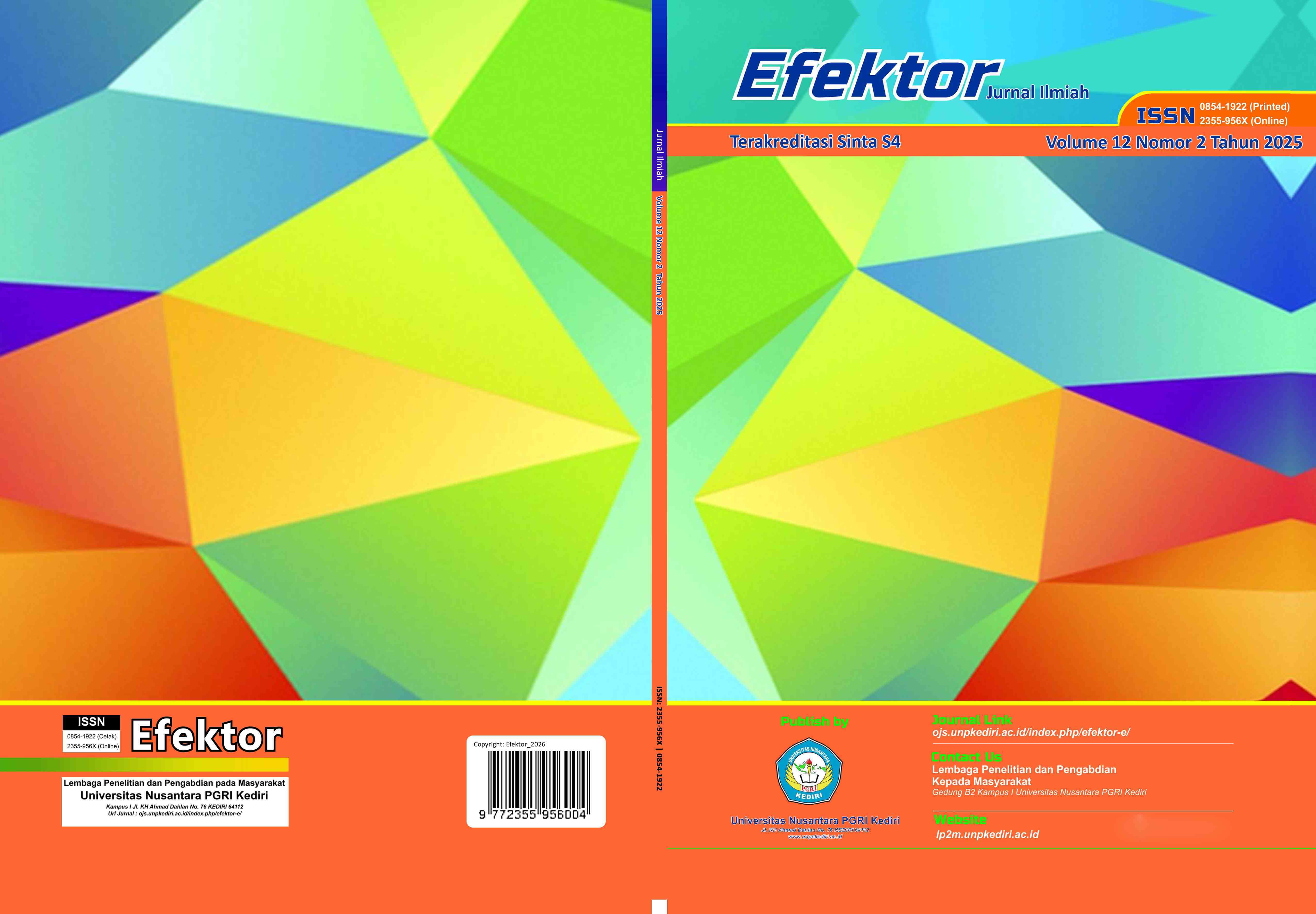 					View Vol. 12 No. 2 (2025): Efektor Vol.12 No.2 Tahun 2025
				