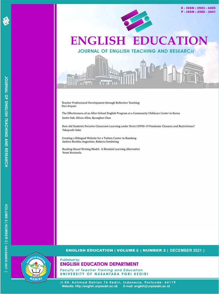 					View Vol. 6 No. 2 (2021): English Education
				